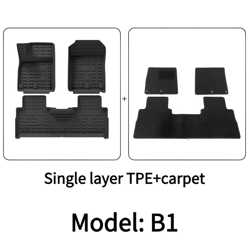 Right Rudder/Left Rudder All Weather Floor Mats Interior Liners for Jetour T2 & Jetour T2 PHEV-Let us help you explore your 4x4 with us Noxfun