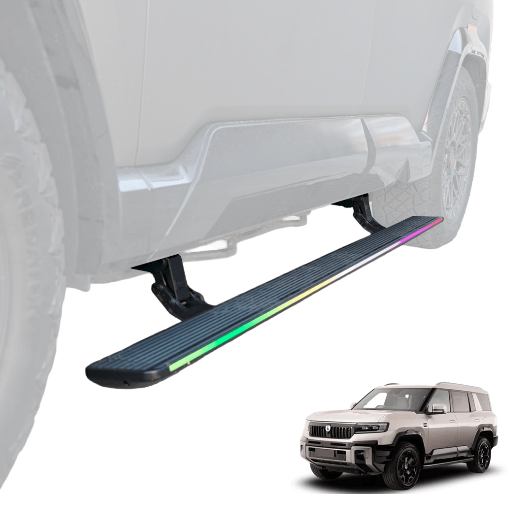 noxfun ELECTRIC SMARTSTEPS SIDE STEPS WITH RGB STEP LIGHTING DENZA B8 2026+-Let us help you explore your 4x4 with us Noxfun