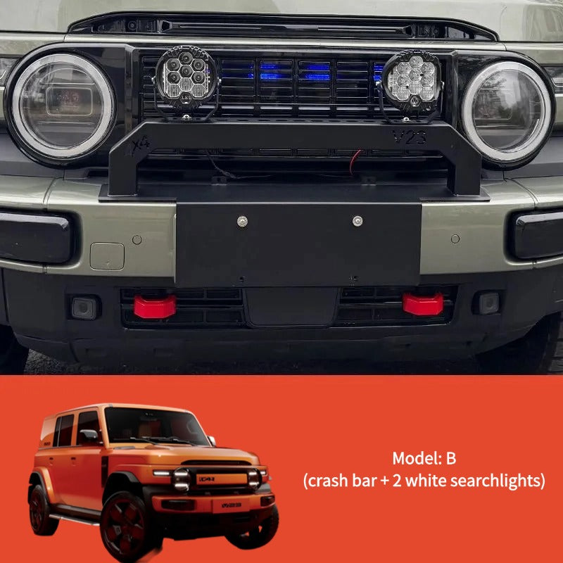 Car front crash bar and modified spotlights For Chery iCAR V23-Let us help you explore your 4x4 with us Noxfun