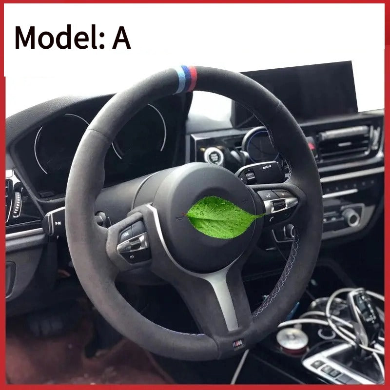 Hand-stitched tumbled leather steering wheel cover-Let us help you explore your 4x4 with us Noxfun