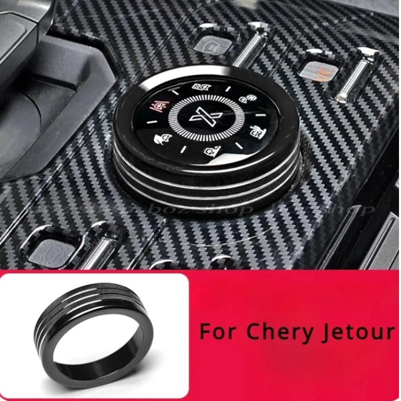 Decorative trim ring for the central control knob in the vehicle, suitable for the Jetour T2 & Jetour T2 PHEV-Let us help you explore your 4x4 with us Noxfun