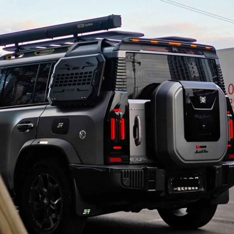 Chery Jetour T2 Car Tail Wing With Flowing Lights  Turn Signal Through-Let us help you explore your 4x4 with us Noxfun