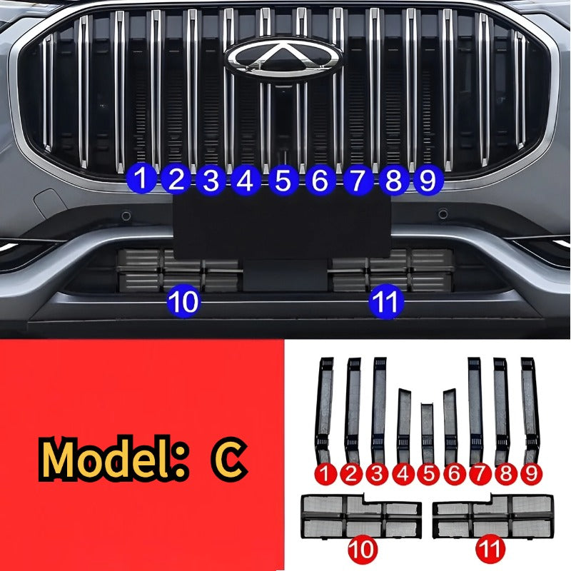 Car Front Center Insect mesh Grille For JAECOO J8（Tiggo 9）-Let us help you explore your 4x4 with us Noxfun