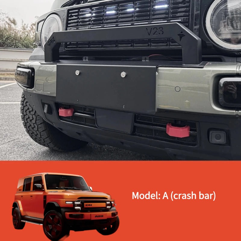 Car front crash bar and modified spotlights For Chery iCAR V23-Let us help you explore your 4x4 with us Noxfun
