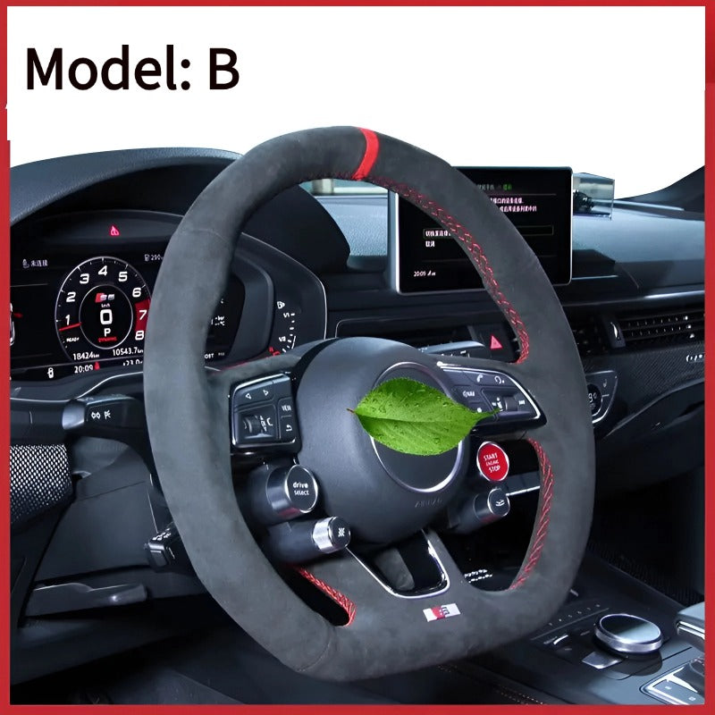 Hand-stitched tumbled leather steering wheel cover-Let us help you explore your 4x4 with us Noxfun