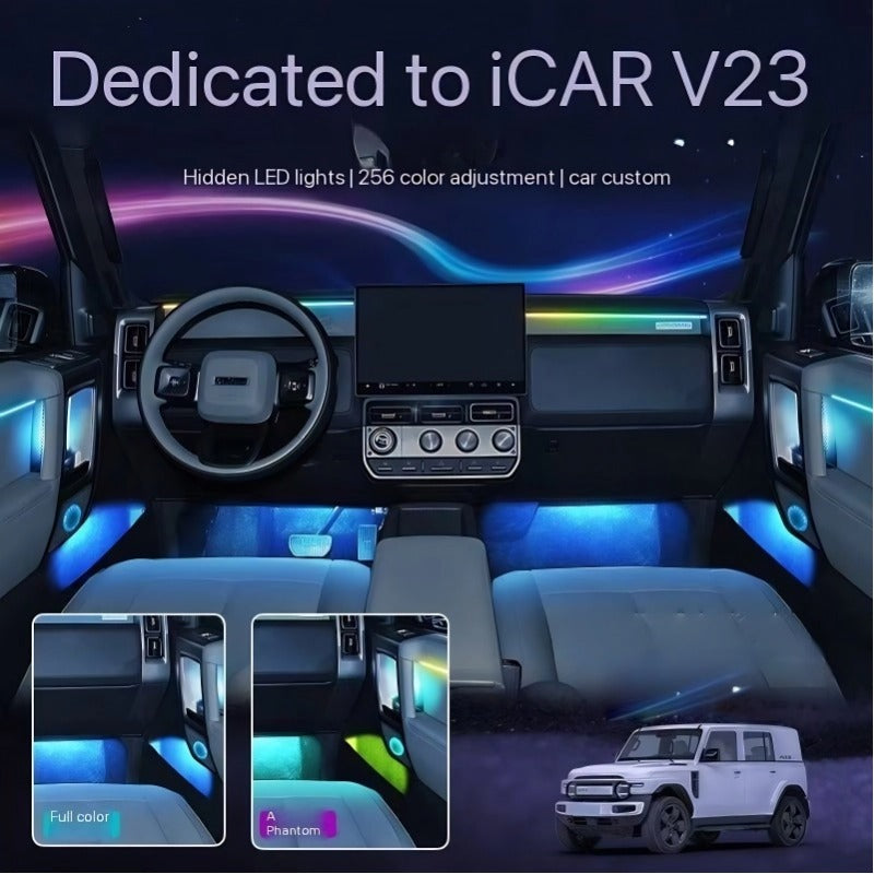 Car Interior Ambient Lighting Conversion for Chery iCAR V23-Let us help you explore your 4x4 with us Noxfun