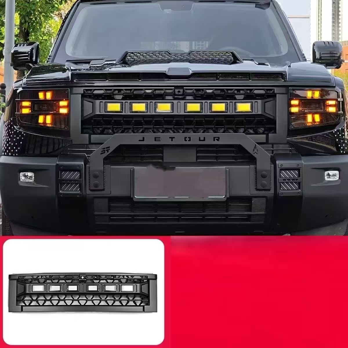 Front Grille with Integrated Lamps for Chery Jetour T1-Let us help you explore your 4x4 with us Noxfun