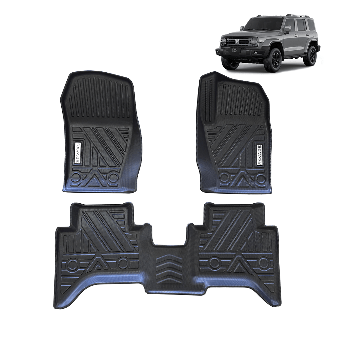 GWM Tank 300 3D Deep All Weather Floor Mats | Full Front & Rear Set (does not suit PHEV)-Let us help you explore your 4x4 with us Noxfun