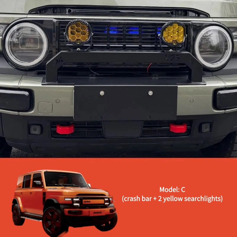 Car front crash bar and modified spotlights For Chery iCAR V23-Let us help you explore your 4x4 with us Noxfun