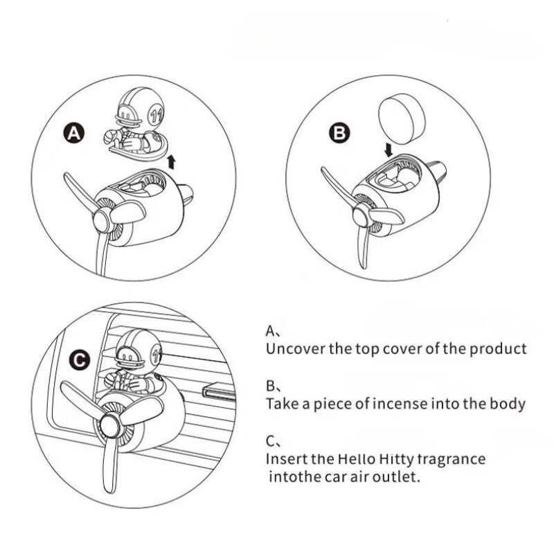 Car Aromatherapy Cartoon Small Plane-Let us help you explore your 4x4 with us Noxfun