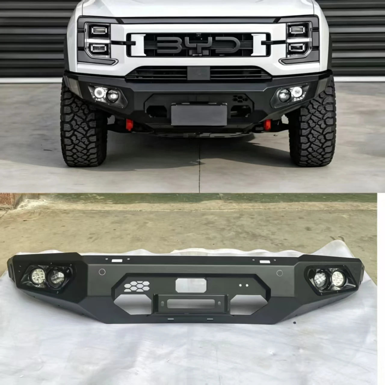 BYD Shark 6 Bull Bar | Steel Front Bumper with LED Lights & Winch Mount-Let us help you explore your 4x4 with us Noxfun