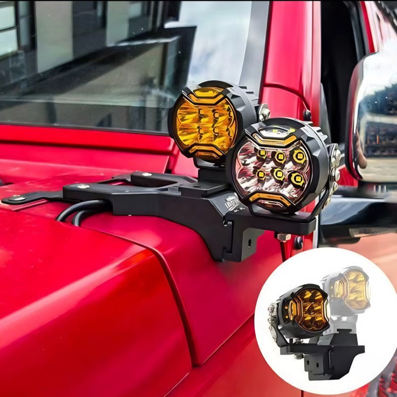 Aluminum A-Pillar Extended Spotlight Mount-Let us help you explore your 4x4 with us Noxfun