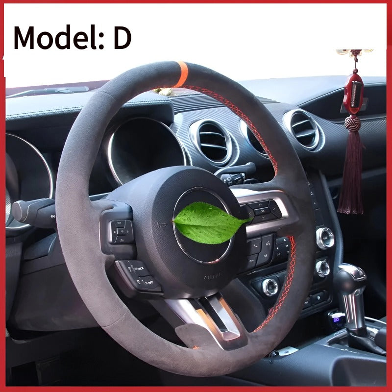 Hand-stitched tumbled leather steering wheel cover-Let us help you explore your 4x4 with us Noxfun