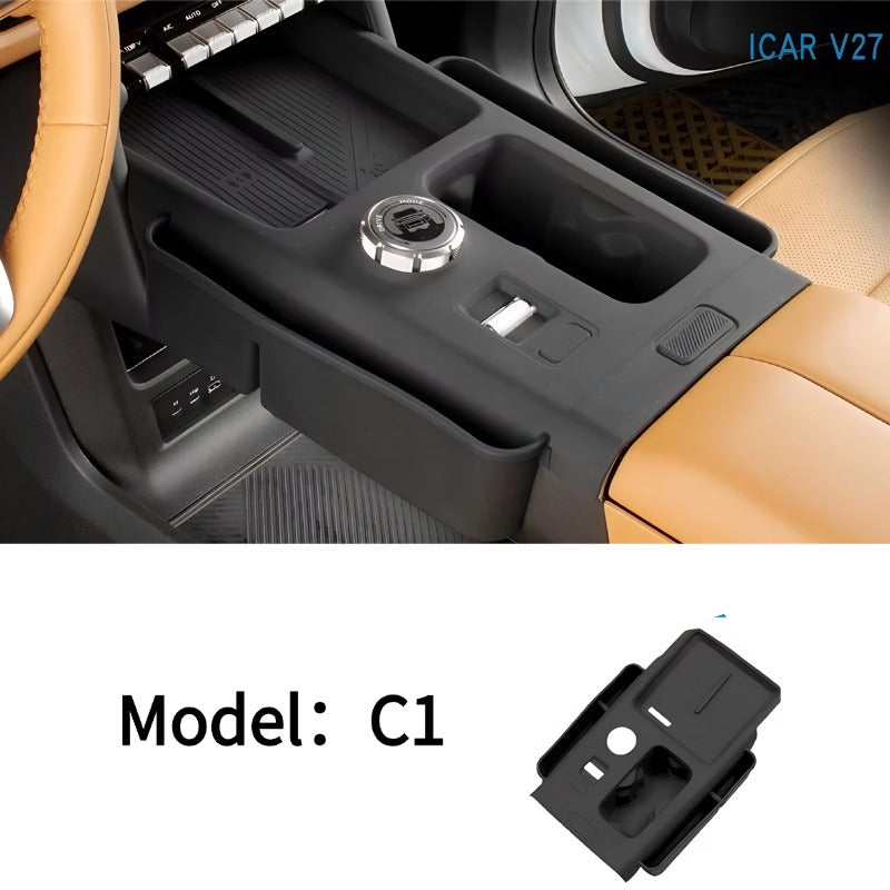 Car Cup Coasters & Phone Anti-Slip Mat for Chery iCAR V27-Let us help you explore your 4x4 with us Noxfun