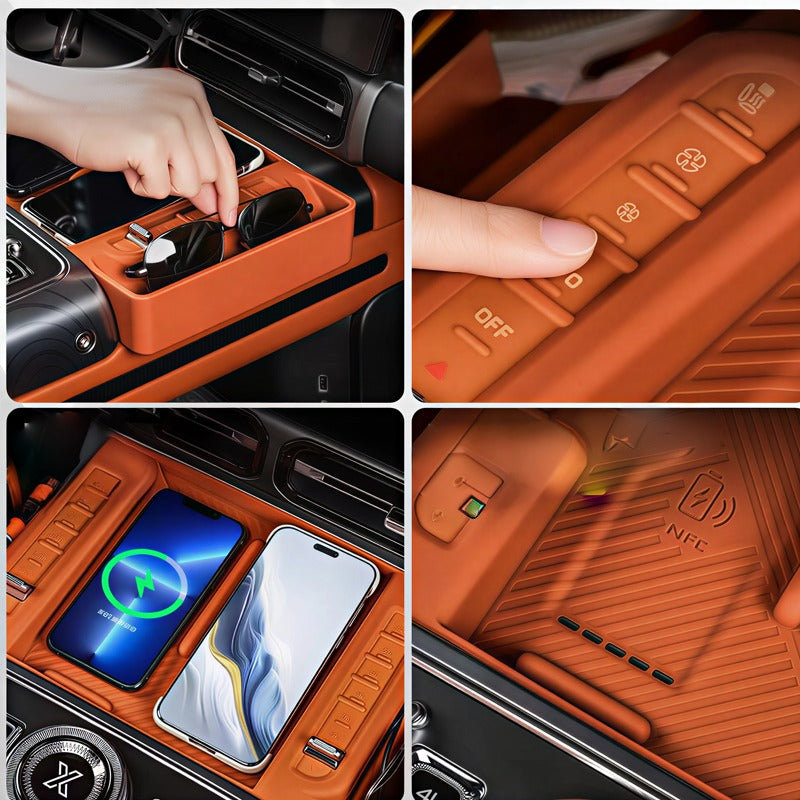 Jetour G700 Charging Silicone Pad Storage Case with Lower Storage Compartment-Let us help you explore your 4x4 with us Noxfun