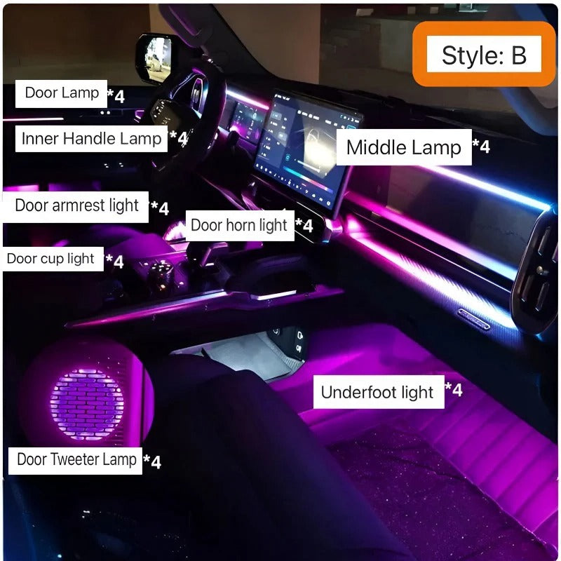 Interior 64-color atmosphere light For Chery Jetour T2-Let us help you explore your 4x4 with us Noxfun