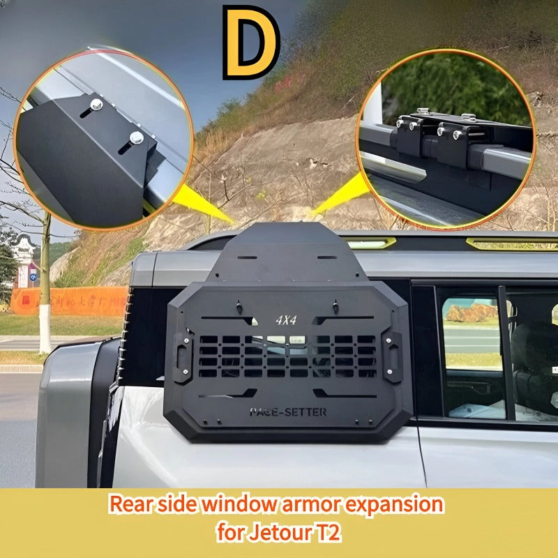 Rear side window armor expansion for Chery JETOUR T2 & Jetour T2 PHEV-Let us help you explore your 4x4 with us Noxfun