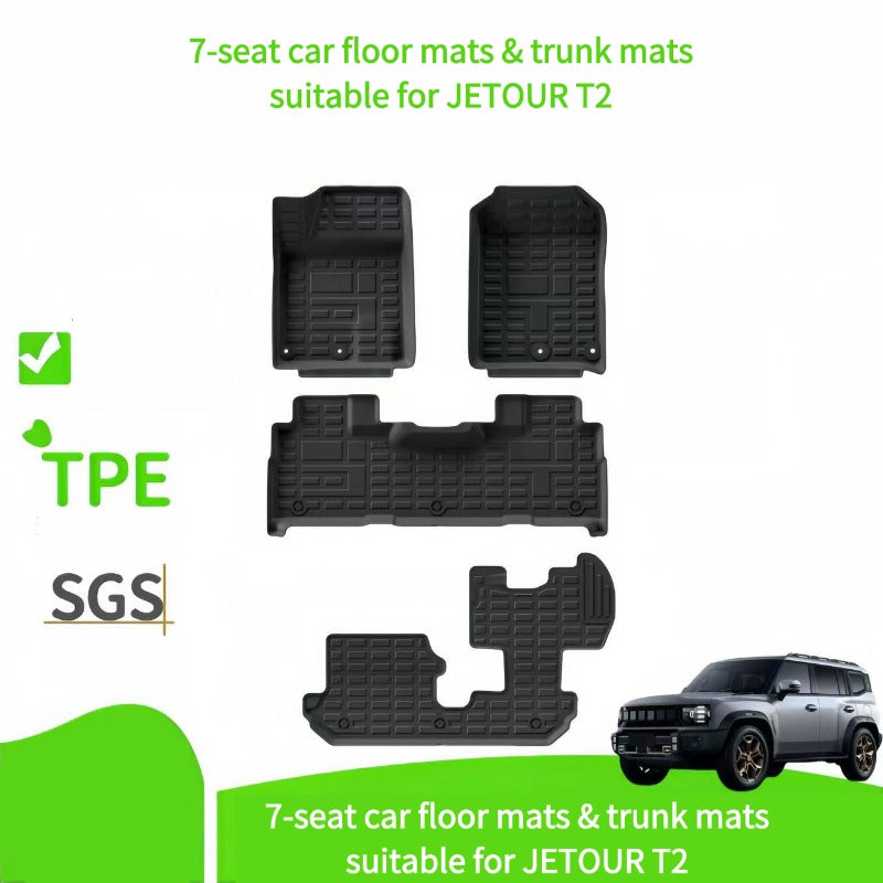 7-seat car floor mats & trunk mats suitable for Chery Jetour T2 & Jetour T2 PHEV-Let us help you explore your 4x4 with us Noxfun
