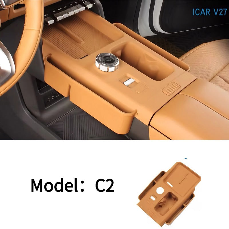 Car Cup Coasters & Phone Anti-Slip Mat for Chery iCAR V27-Let us help you explore your 4x4 with us Noxfun