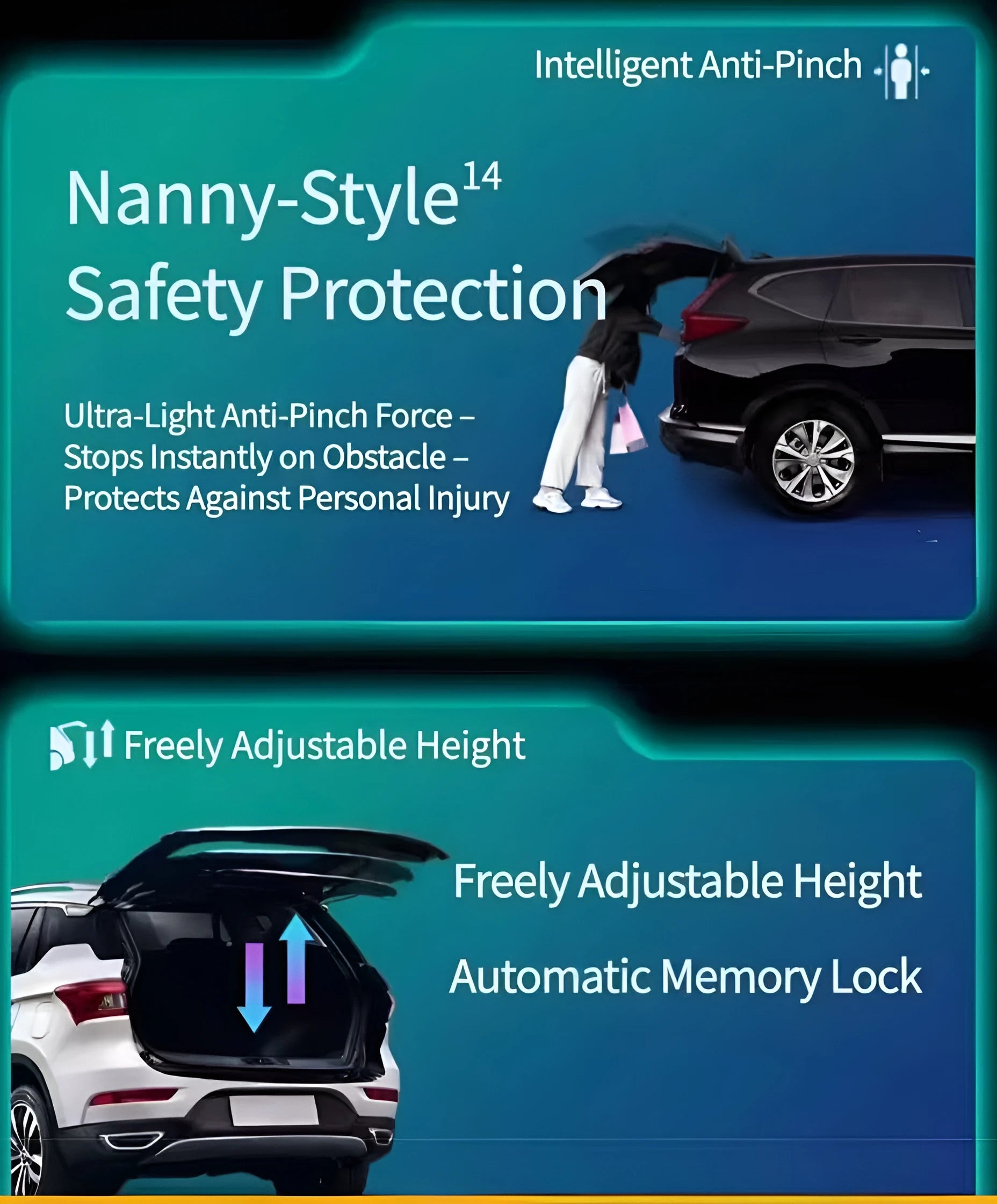 Smart Electric Power Tailgate Kit – Multi-Control, Anti-Pinch & Soft-Close Detail