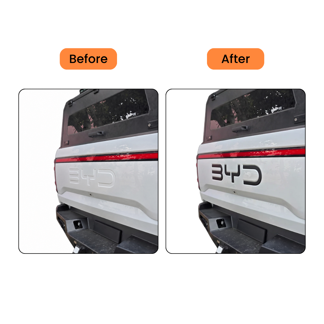 BYD SHARK 6 REAR LOGO BLACKOUT-Let us help you explore your 4x4 with us Noxfun