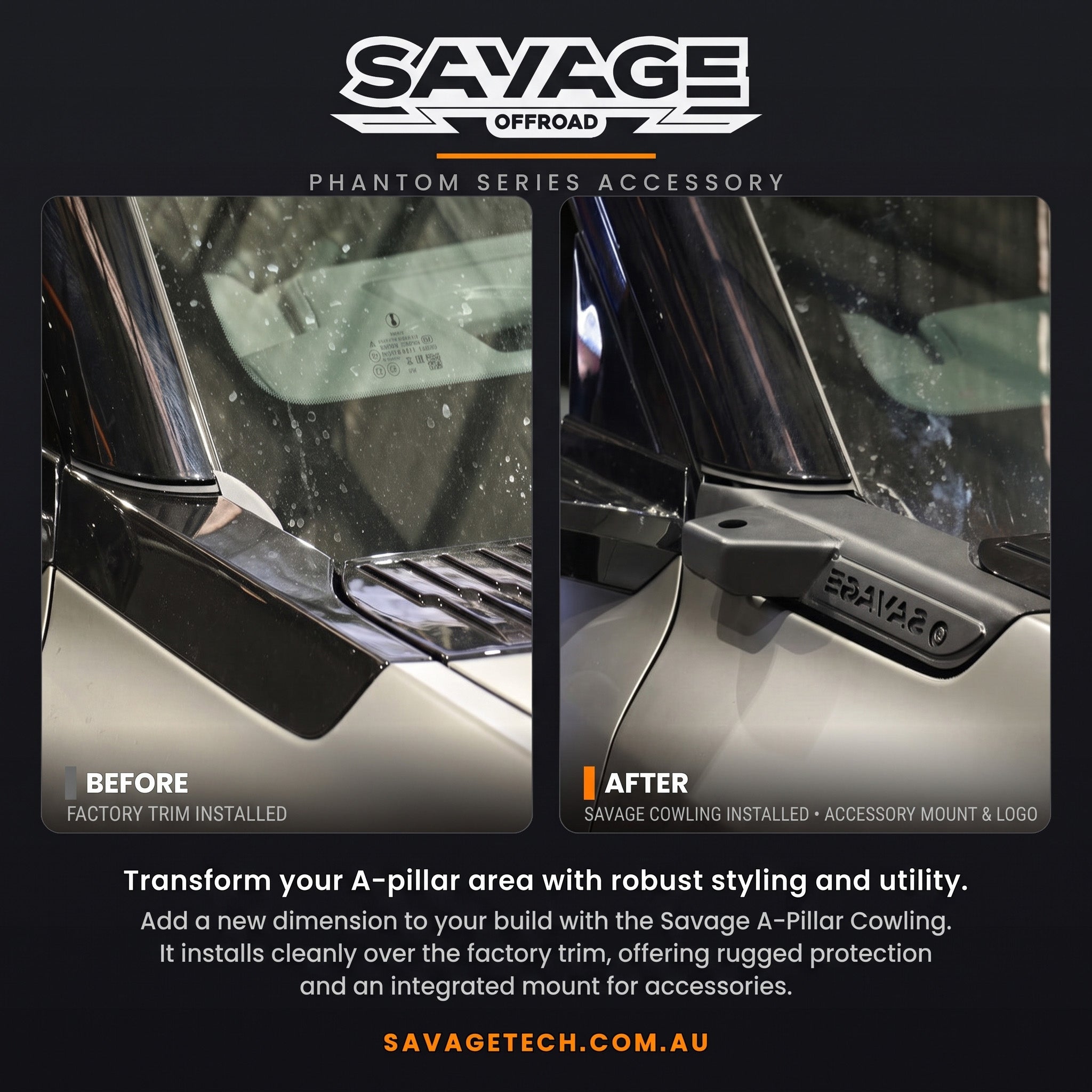 DENZA B8 UHF ANTENNA MOUNT STAINLESS STEEL POWDER COATED BLACK-Let us help you explore your 4x4 with us Noxfun
