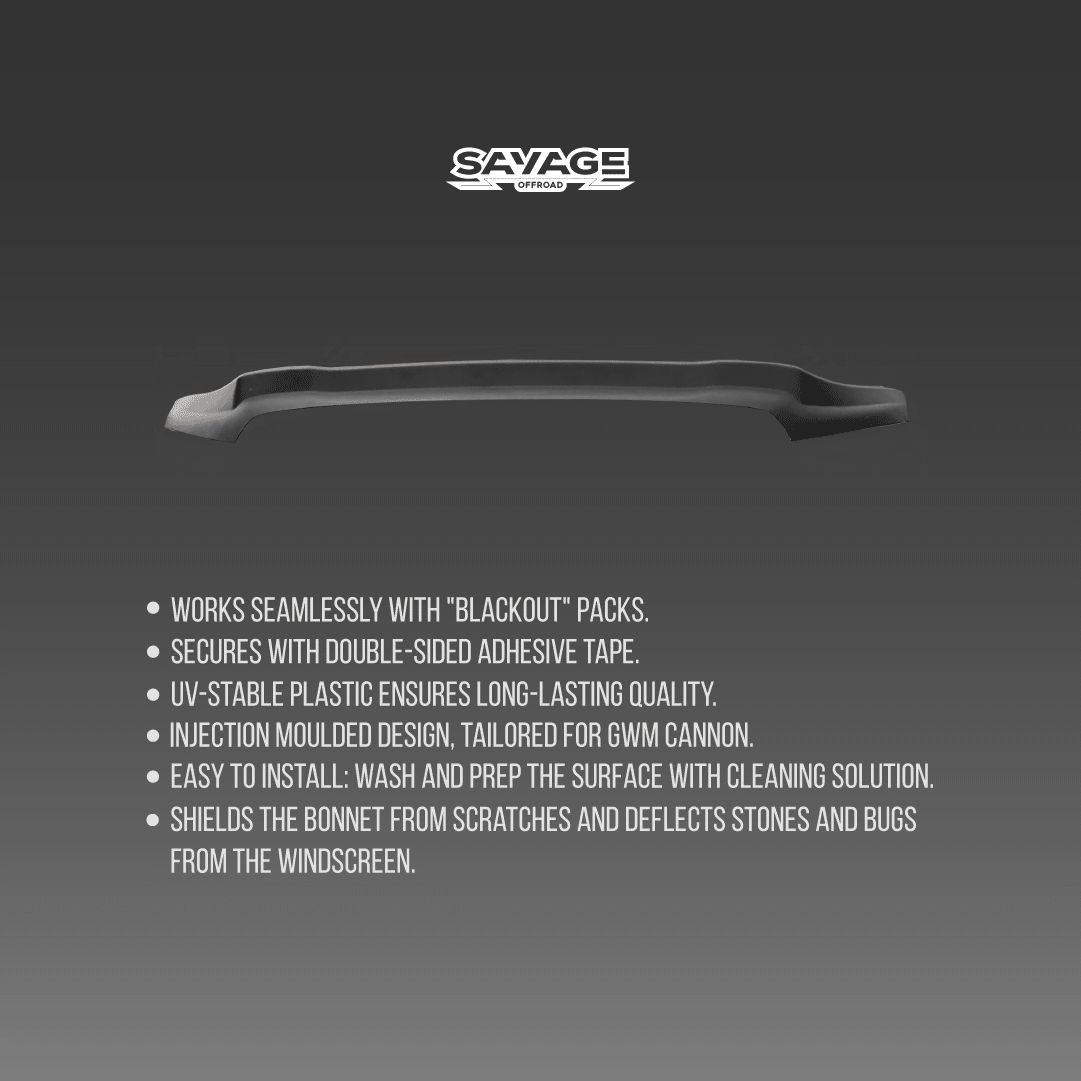 GWM CANNON 2020-2024 BONNET PROTECTOR MOULDED-Let us help you explore your 4x4 with us Noxfun