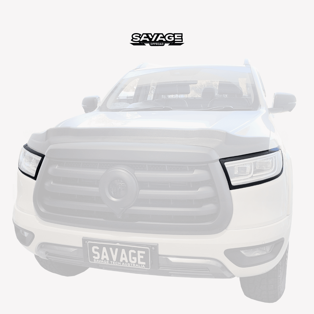 GWM CANNON HEADLIGHTS SURROUND BLACK-Let us help you explore your 4x4 with us Noxfun