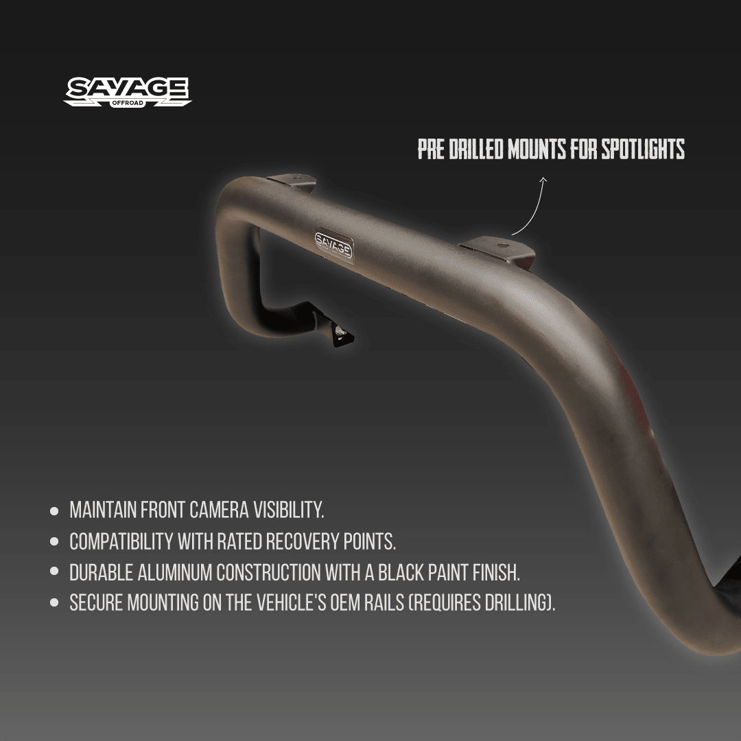 GWM CANNON IMPACT ALLOY NUDGE BAR (RECOVERY POINT COMPATIBLE)-Let us help you explore your 4x4 with us Noxfun