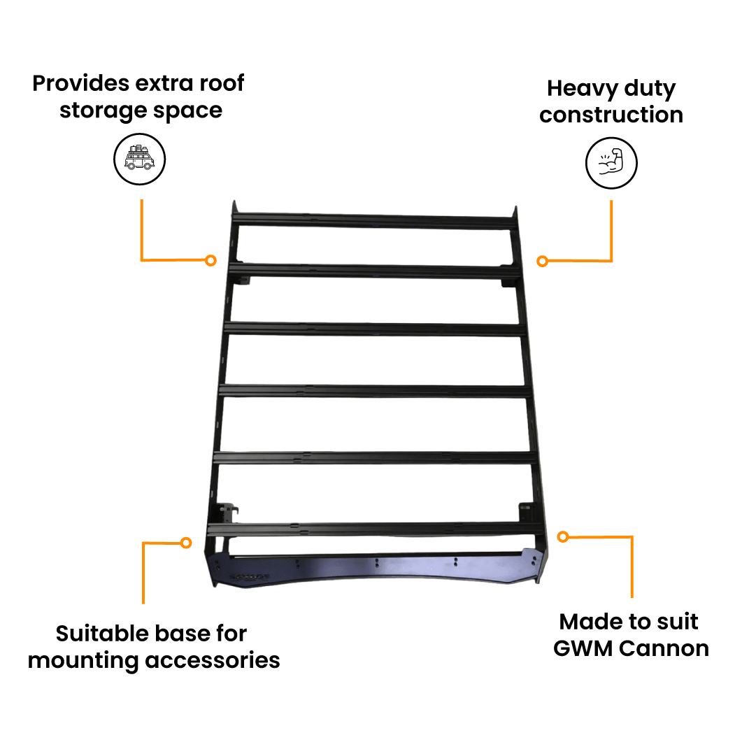 noxfun PHANTOM SERIES ROOF PLATFORM - GWM CANNON 2020+ INCLUDING FACE LIFT (Does Not fit Alpha)-Let us help you explore your 4x4 with us Noxfun