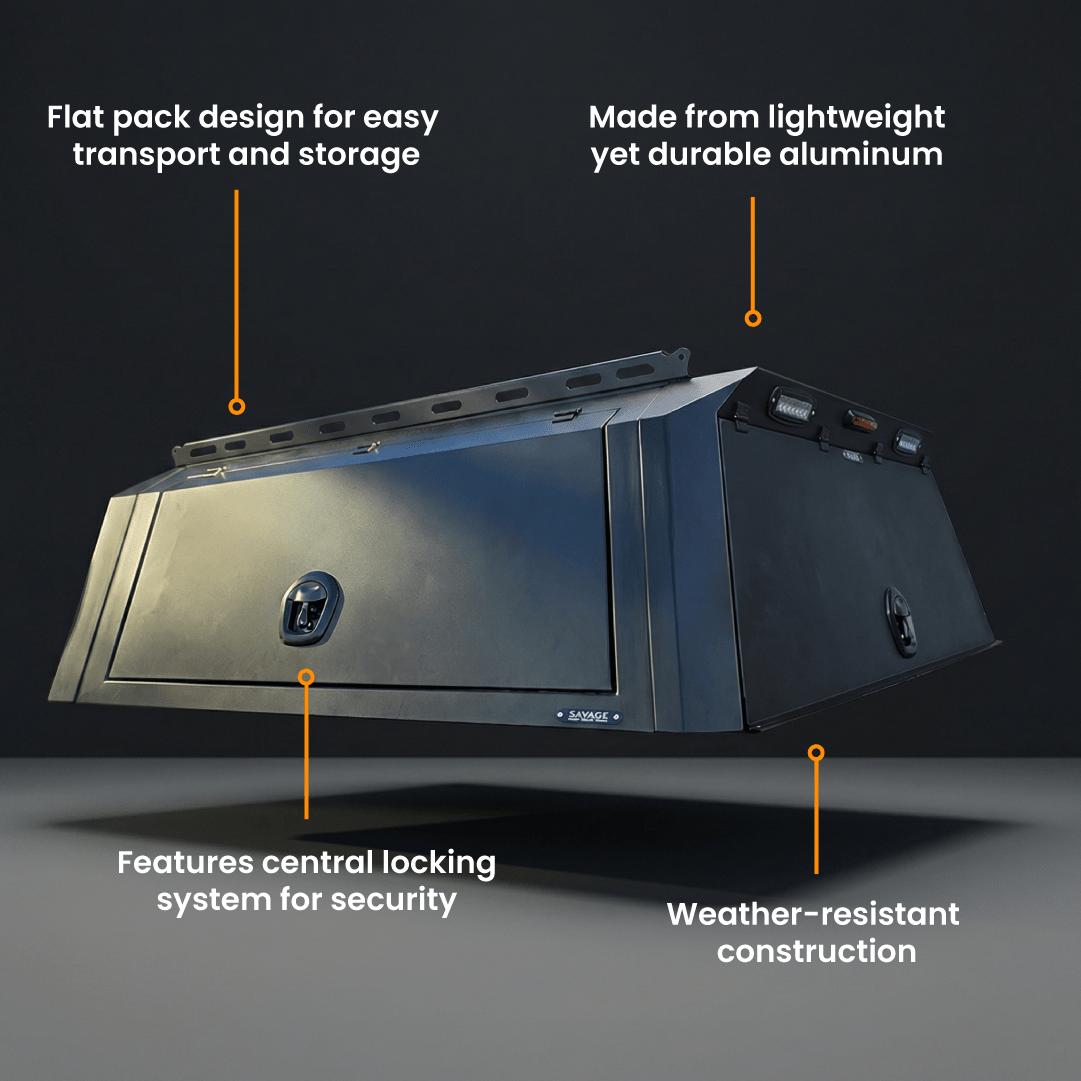 BYD SHARK 6 FLAT PACK ALLOY/ ALUMINIUM CANOPY WITH CENTRAL LOCKING-Let us help you explore your 4x4 with us Noxfun