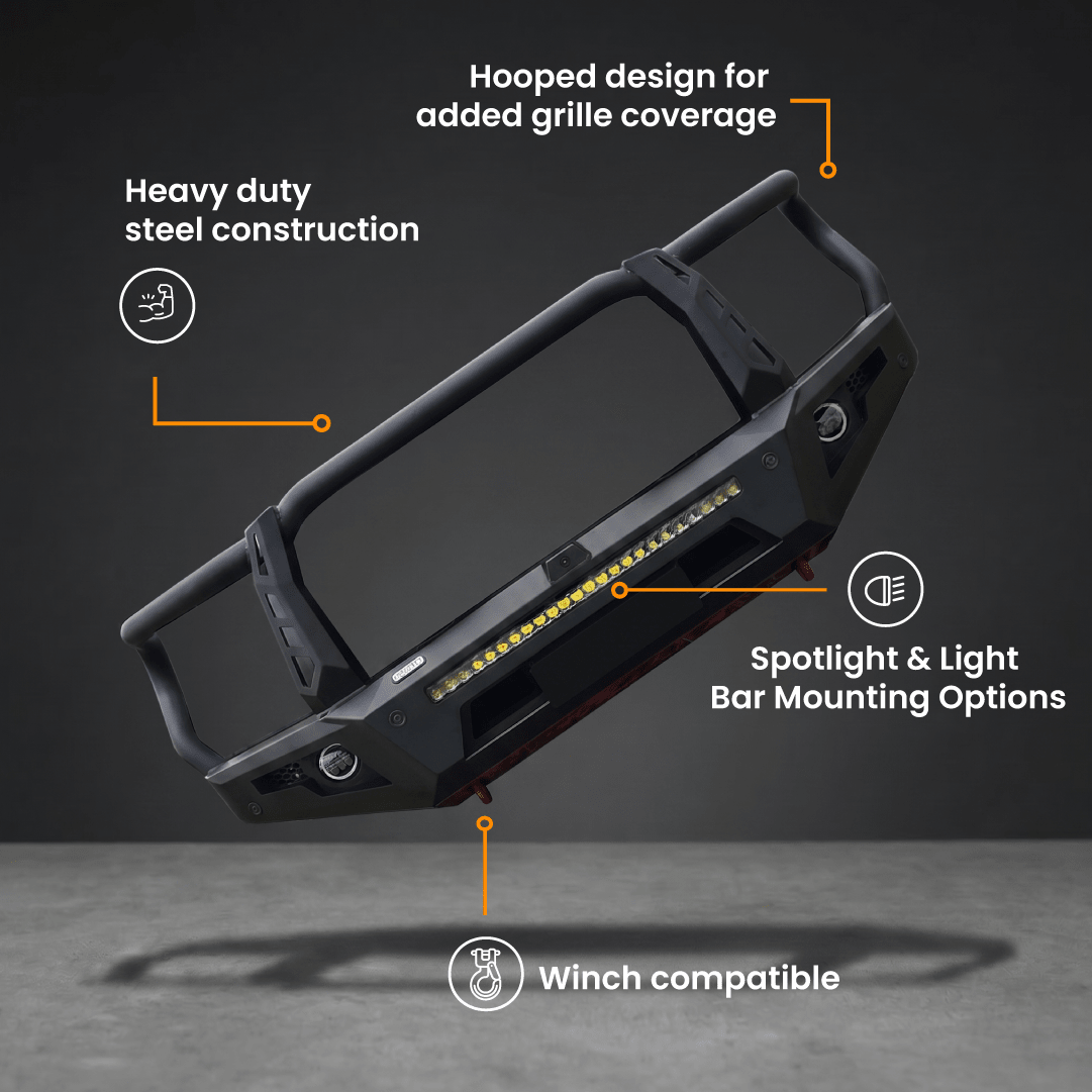 noxfun FORGED RAMPAGE HOOPED BULL BAR - GWM ALPHA 2024+ DIESEL, HEV & PHEV-Let us help you explore your 4x4 with us Noxfun