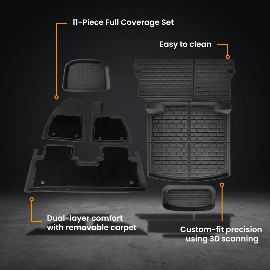 BYD SEAL 2024 11-PIECE FLOOR MAT KIT – PREMIUM PROTECTION WITH CARPET INSERT-Let us help you explore your 4x4 with us Noxfun