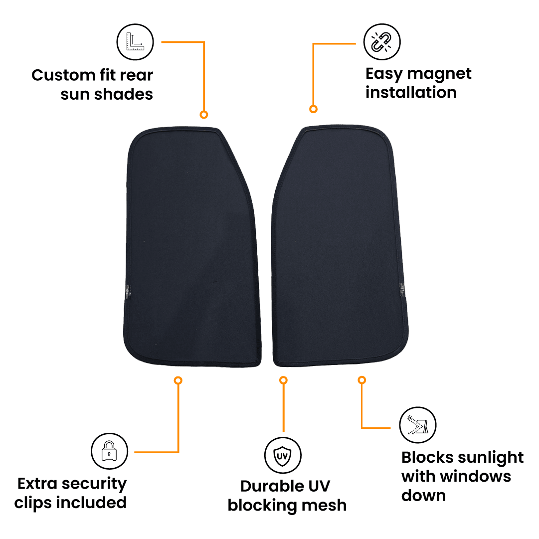 BYD SHARK 6 SHADEPRO REAR SUN SHADE PAIR-Let us help you explore your 4x4 with us Noxfun