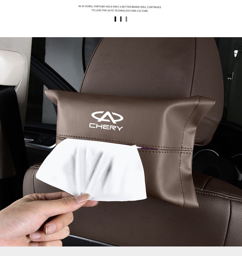 Premium Leather Car Tissue Box For Chery Vehicles-Let us help you explore your 4x4 with us Noxfun