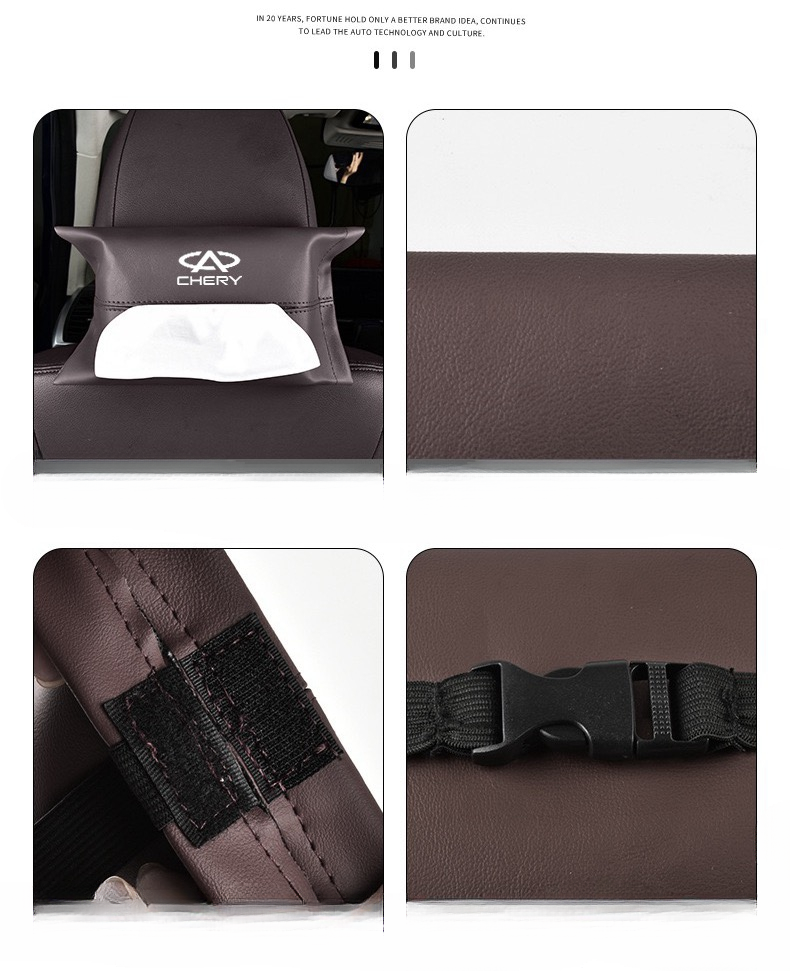 Premium Leather Car Tissue Box For Chery Vehicles-Let us help you explore your 4x4 with us Noxfun