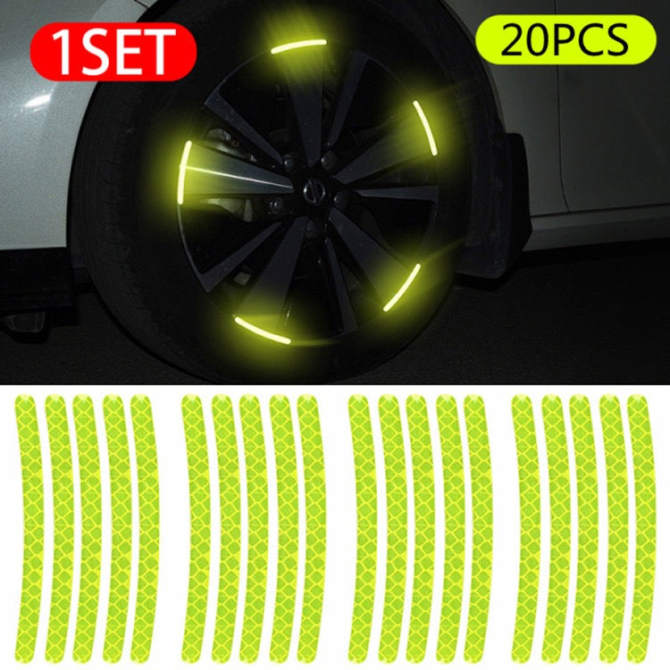 Fluorescent Wheel Reflective Stickers For Car Rims-Let us help you explore your 4x4 with us Noxfun