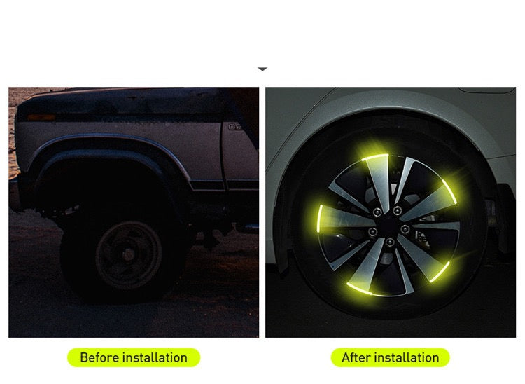 Fluorescent Wheel Reflective Stickers For Car Rims-Let us help you explore your 4x4 with us Noxfun