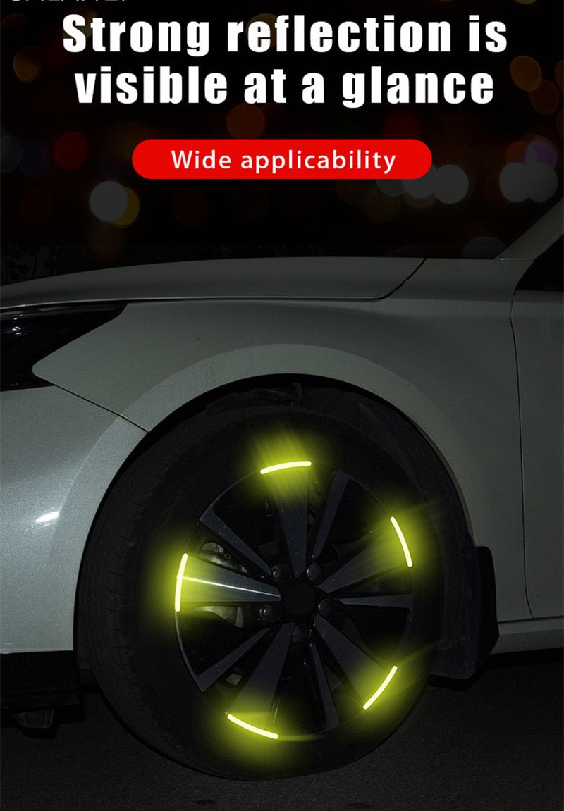 Fluorescent Wheel Reflective Stickers For Car Rims-Let us help you explore your 4x4 with us Noxfun