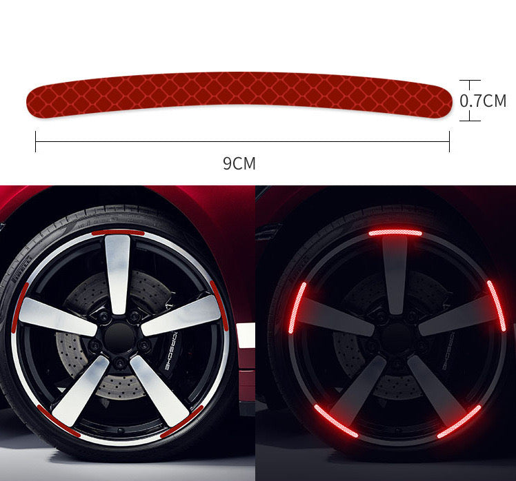 Fluorescent Wheel Reflective Stickers For Car Rims-Let us help you explore your 4x4 with us Noxfun