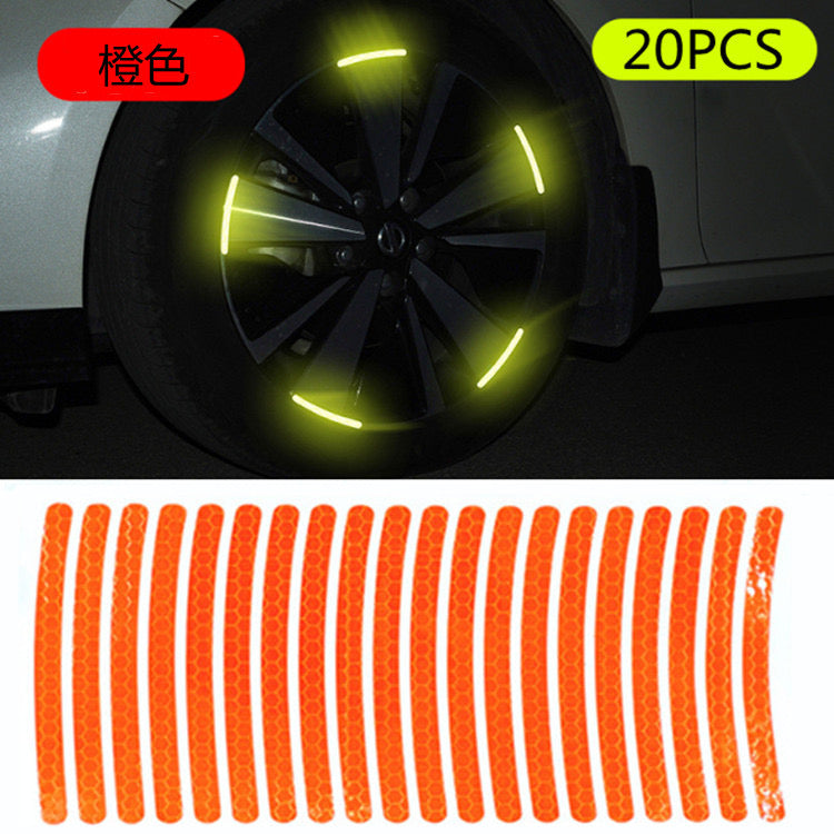 Fluorescent Wheel Reflective Stickers For Car Rims-Let us help you explore your 4x4 with us Noxfun