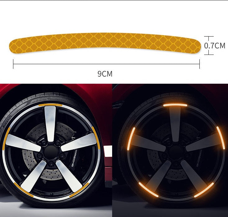 Fluorescent Wheel Reflective Stickers For Car Rims-Let us help you explore your 4x4 with us Noxfun