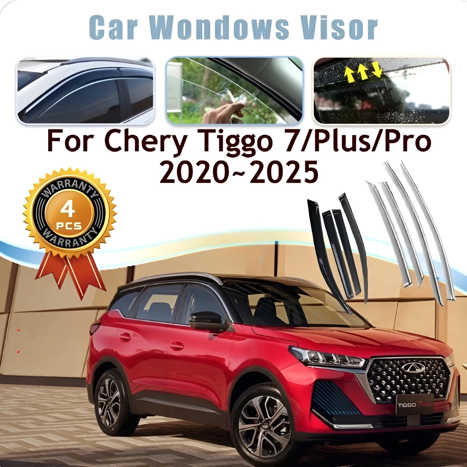 Window Visor for Chery Tiggo 7 PRO-Let us help you explore your 4x4 with us Noxfun