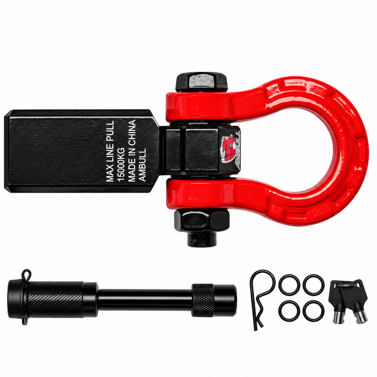 BYD Leopard 8 Trailer Hook with Square Mouth Base & U-Shaped Ring, Off-Road Towing-Let us help you explore your 4x4 with us Noxfun