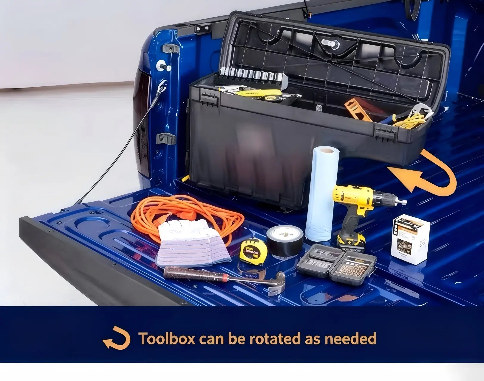 Swing-Out Truck Bed Toolbox — Lockable Ute Tub Storage | Fits BYD Shark 6, Ranger, HiLux, GWM Cannon, F-150, RAM 1500 & Tundra Detail