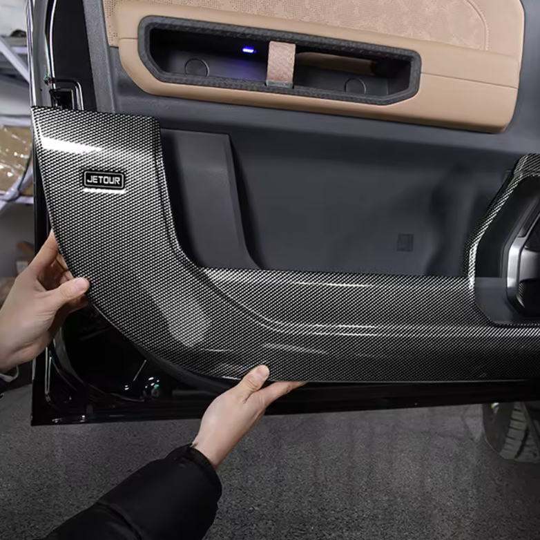 Carbon Fiber Door Kick Panels for Jetour T2 & Jetour T2 PHEV-Let us help you explore your 4x4 with us Noxfun