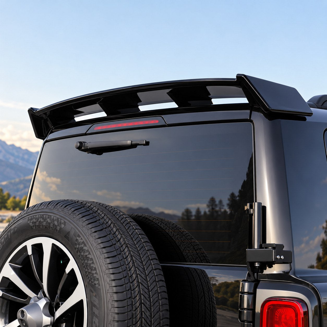 Rear Roof Spoiler Fixed Air Flow Tail Wing Cover with Sticker for GWM Haval H9 2024-Let us help you explore your 4x4 with us Noxfun