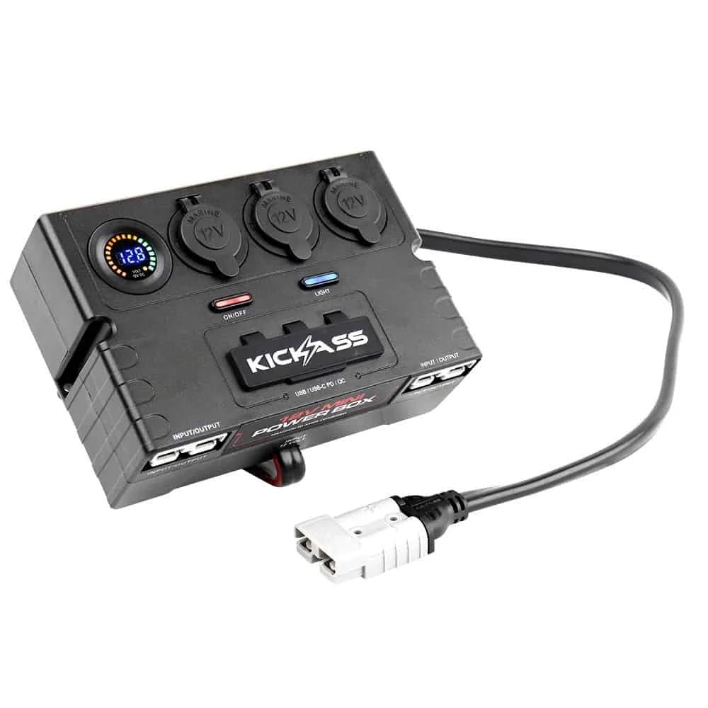 KICKASS MINI 12V CONTROL BOX - 2 x Anderson, 6 x USB & 3 x Cig Sockets-Let us help you explore your 4x4 with us Noxfun
