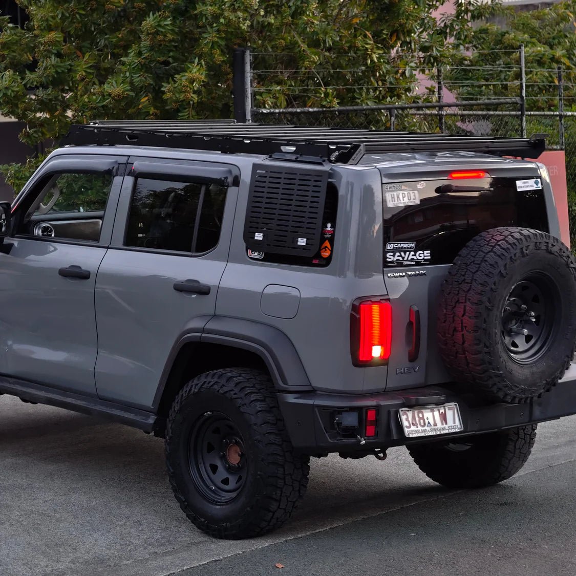noxfun PHANTOM SERIES ROOF PLATFORM PACKAGE INCLUDES ACC PANEL & LADDER - GWM TANK 300 ALL MODELS-Let us help you explore your 4x4 with us Noxfun