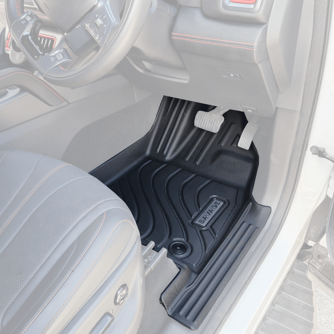 BYD SHARK 6 PREMIUM & PERFORMANCE noxfun 3D MOULDED TPE FLOOR MATS & DOOR SILL PROTECTION-Let us help you explore your 4x4 with us Noxfun